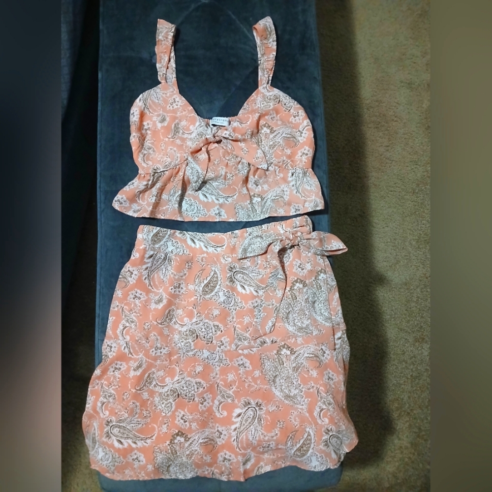 Pink skirt set